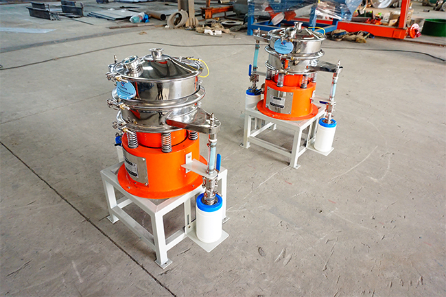 兩台氣體保護振動篩側麵展示圖