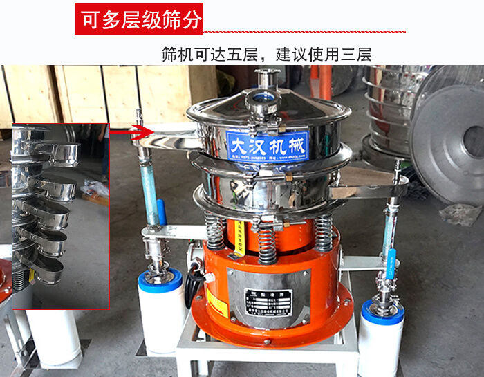 氣體波阿虎振動篩篩機可達五層，三層較為常用