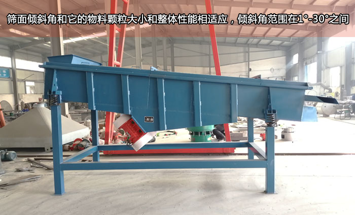 直線振動篩篩麵傾斜角